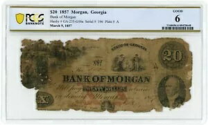 1857 oN Iu K $20 W[WABK GA-235-G16a No196 G 6 PCGS (L0819)