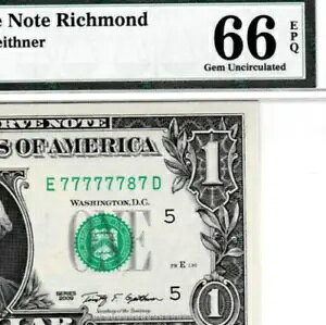 �j�A�\���b�h �{�[�C���O 787 S/N 77777787 $1 2009 �N�A�M�������x������� Fr. 1934-E PMG