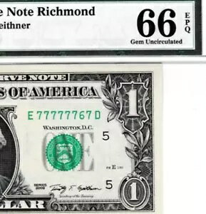 �j�A�\���b�h �{�[�C���O 767 S/N 77777767 $1 2009 �N�A�M�������x������� Fr. 1934-E PMG