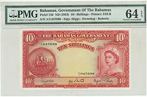 �o�n�} 10 �V�����O �s�b�N 14d ���t 1953 ������ PMG 64 EPQ