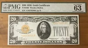 1928 N $20 S[hؖ FRB 2402 EbY/ PMG 63. `CX