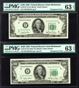 A (j[N?) 1950 $100 ~[ / ~[ `FWI[o[ yA PMG 63 EPQ A