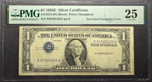 1935E $1 �V���o�[�ؖ����A���]�I�[�o�[�v�����g (3 �Ԗڂ̈��) �G���[���� PMG 25