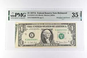 PMG 35 Choice VF EPQ $1 1977 FRN Richmond Fr#1910-E ܂ڃG[ *3098