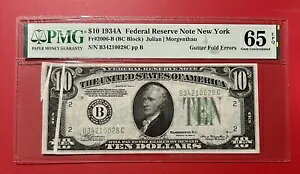 $10 1934A AMs j[[N K^[tH[h G[ PMG 65EPQ FR#2006-B