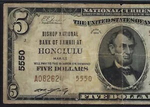 ???? HI 1929 $5 TYPE-2 ??�n���C�A�z�m����?? PMG �x���[�t�@�C�� 20