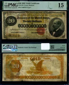 FR�B 1178 $20 1882 �S�[���h�ؖ����`���C�X PMG Fine 15 - ���