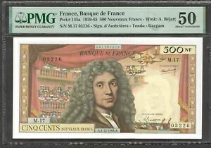 tX 500 Nouveau Francs Moliere P-145a 1964 N 12  3  PMG 50 aUNC lȂ