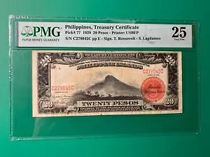 �t�B���s�� 1929 �����ؖ��� 20 �y�\ C278045C P-77 PMG VF 25 ��