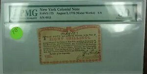 1775 �N 8 �� 2 �� (������) 8S �j���[���[�N�A���n���� Fr#NY-175 PMG UNC 50 �ɂ���