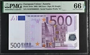 GEM UNC 500 [ I[XgA BA 2002 F007A3 hM 19An PMG 66EPQ