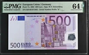 Choice UNC 500 ���[�� �h�C�c Duisenberg P-7x R003A2 ���B�A�� 2002 PMG 64EPQ