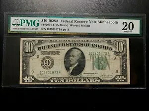 1928 A $10 10 �h�� FRN PMG VF20 Very Fine Choice FR.2001-I �~�l�A�|���X ���A