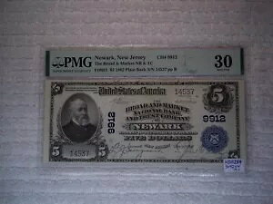 1902 $5 j[A[N j[W[W[ NJ ʉ PLAIN obN # 9912 PMG 30 #ms