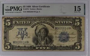 1899 �N $5 ��ؖ����u�C���f�B�A�� �`�[�t�vFr 278 PMG Choice Fine 15