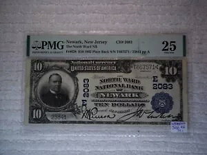 1902 $10 j[A[N j[W[W[ NJ ʉ PLAIN obN # 2083 PMG 25 #ms