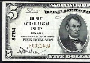 ???? NY 1929 $5 ??j[[NBISLIP?? PMG EX FINE 40 EPQ 荢!!!