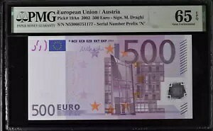 GEM UNC 500 [ I[XgA F007C5 [bp 2002 hM P-19an PMG 65 EPQ N530