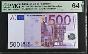 Choice UNC 500 ���[�� �h�C�c Duisenberg P-7x R002G4 ���B�A�� 2002 PMG 64EPQ