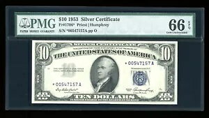 DBR 1953 $10 Vo[ X^[ WF Fr. 1706* PMG 66 EPQ VA *00547157A