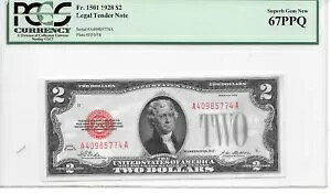 1928 $2 ���b�h �V�[�� �@��ʉݎ��� PCGS 67 PPQ �f���炵����� �V�i