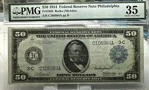 FRB 1032 1914 $50 50 h FRN AMs Note yVojABtBftBA PMG Ch VF35