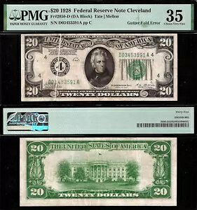 1928 $20 FRN N[uh PMG 35 A G[ - K^[tH[h G[ - S[h I f}h