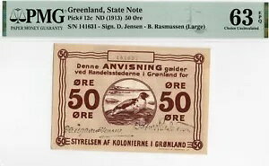 1913 �O���[�������h 50 �z�΃X�e�[�g �m�[�g �s�b�N 12c PMG 63 EPQ ���A �n�C�O���[�h