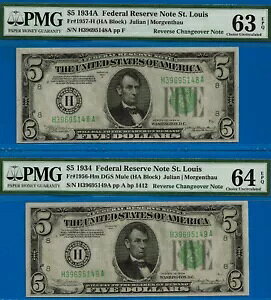 1934 1934A $5 AM PMG 64EPQ `FWI[o[ yA Fr 1957-H 1956-Hm
