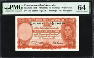 I[XgA 10 e VO P25b R13 1942 A[~e[W }Nt@[ PMG64 UNC 