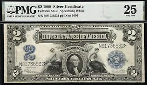 1899 $2 ???? MULE (�V���o�[�ؖ����~�j����) �v���e�B PMG 25 �R�����g�͂���܂���