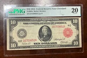 PMG 20 $10 1914 AMی [WTCYm[g bhV[ FR#895A f炵i VF