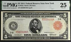 1914 N $5 AMs PMG 25 - o[N }JhD[ - j[[N bh V[ - Fr 833a