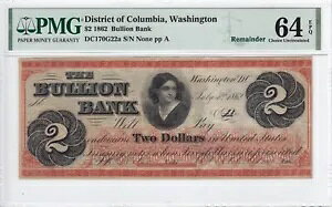 1862 ns $2 c Vg DC PMG CU 64 EPQ