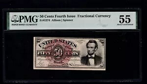 US 50c J[[ʉݎ 4 񔭍s FR 1374 PMG 55 Ch AU (034)