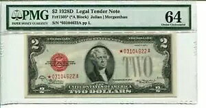 FR 1505* STAR 1928D $2 �@��ʉݎ��� PMG 64 CHOICE ������