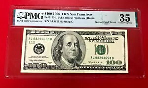 1996 $100 FRN TtVXR EBX[ [r PMG 35 K^[tH[hG[ ~gG[