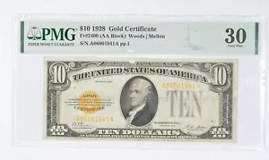 1928 $10 FR#2400 (AA ubN) S[hؖ PMG 30 ɍׂȉ *2697