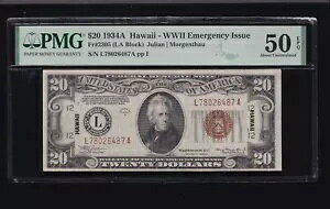 US 1934A $20 �n���C�ً}���s���� FR 2305 PMG 50 EPQ (487)