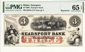 1860 N $3 SEARSPORT BANKACB SEARSPORT - PMG 65 EPQ - S[WXȃm[g!