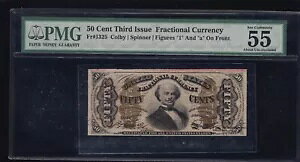 US 50c Xsi[ʉ݃bh obN '1' & 'a' FR 1325 PMG 55 EPQ (005)