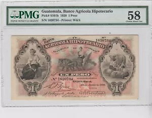 OAe} 1 y\ BANCO AGRICOLA HIPOTEEARIO S 101b 1920 A- UNC APMG 58