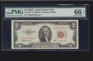 US 1953C $2 �@��ʉ� �X�^�[�m�[�g FR 1512* PMG 66 EPQ GEM CU (986*)