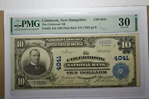 �j���[�n���v�V���[�B�R�[���u���b�N - $10 1902 PB Fr. 626 �R�[���u���b�N������s Ch. #4041- PMG VF-30