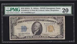 US 1934A $10 �k�A�t���J�ً}�X�^�[�m�[�g LFP #86 FR 2309* PMG 20 VF (992*)