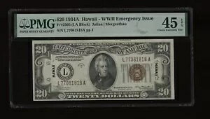DBR 1934-A $20 FRN nC LA ubN Fr. 2305 PMG 45 EPQ VA L77081818A