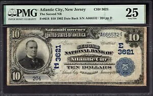 1902 $10 񍑗s AgeBbNVeB j[W[W[ PMG 25 Fr.618 CH#3621