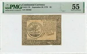9��26�� $5�嗤�ʉ� 1778 CC-79 PMG AU55