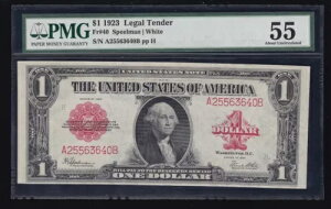 US 1923 $1 ���V���g���@��ʉ� FR 40 PMG 55 Ch AU (640)
