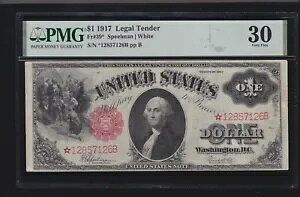 US 1917 $1 �@��ʉ� �X�^�[�m�[�g* FR 39* PMG 30 Ch VF (126)